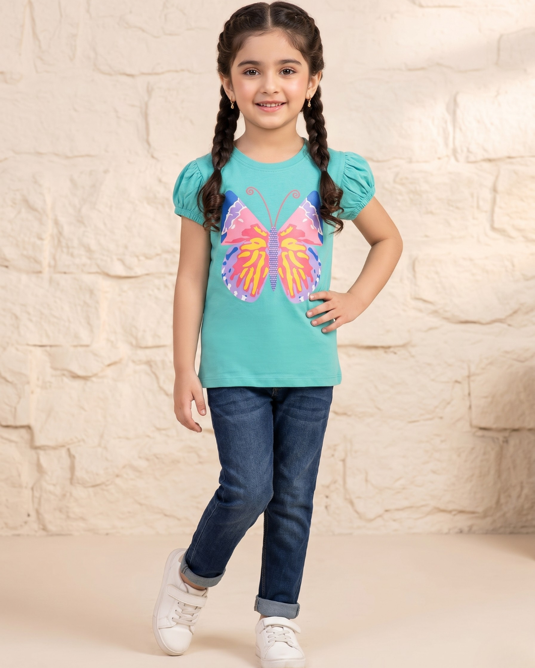 Girls Butterfly T-Shirt-JBGT-003