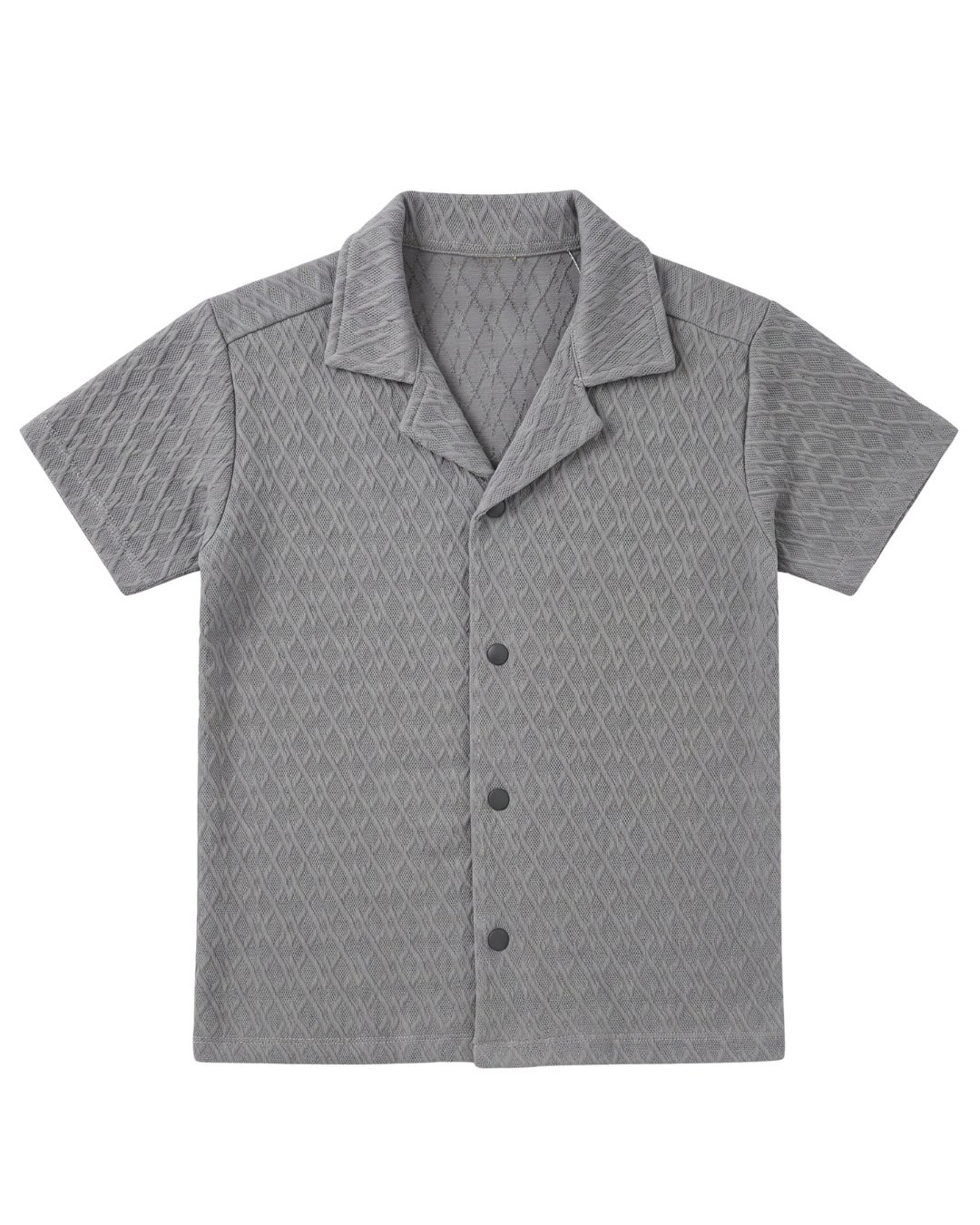 Boys Grey Jacquard Shirt