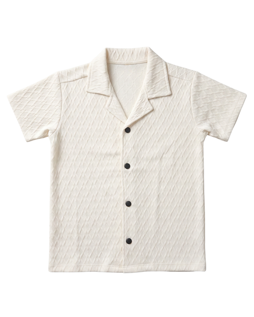 Boys Off-White Jacquard Shirt