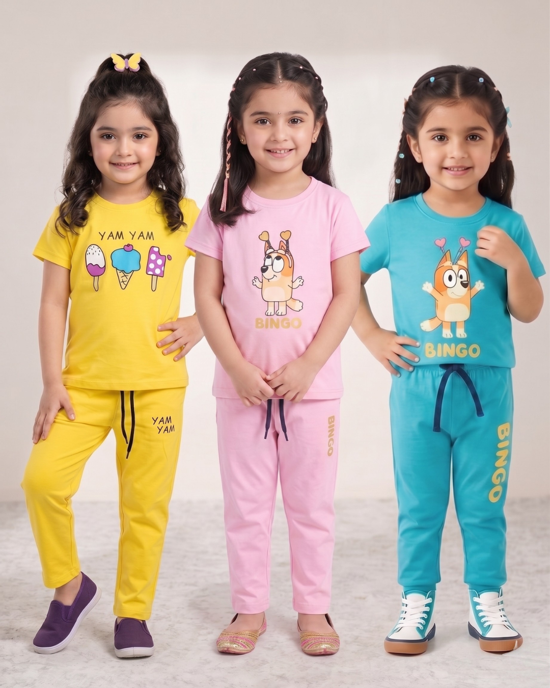 Pack of 3 Girls Set - (YamYam,Bingo,Minnie)