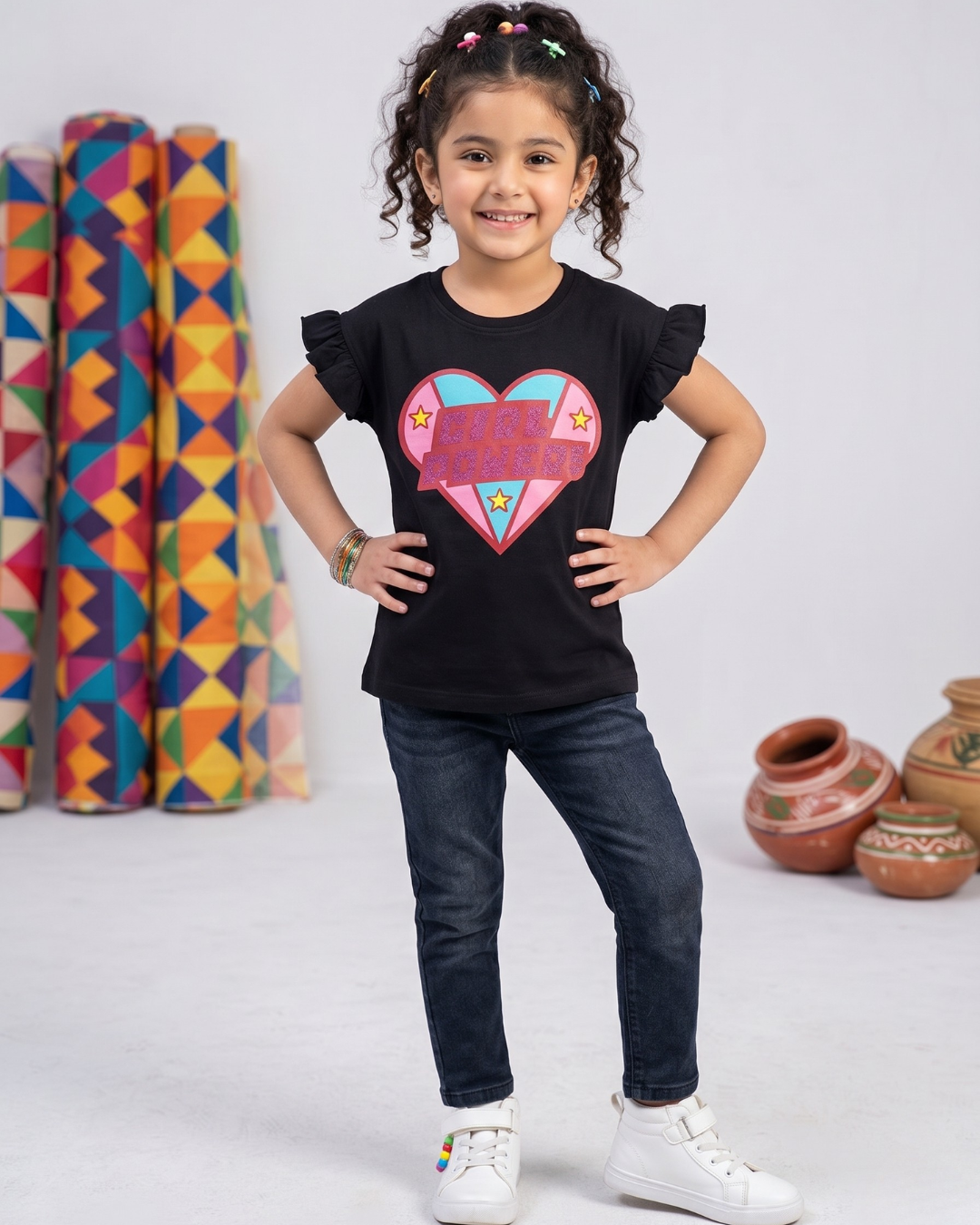 Girls Girl Power T-Shirt-JBGT-001