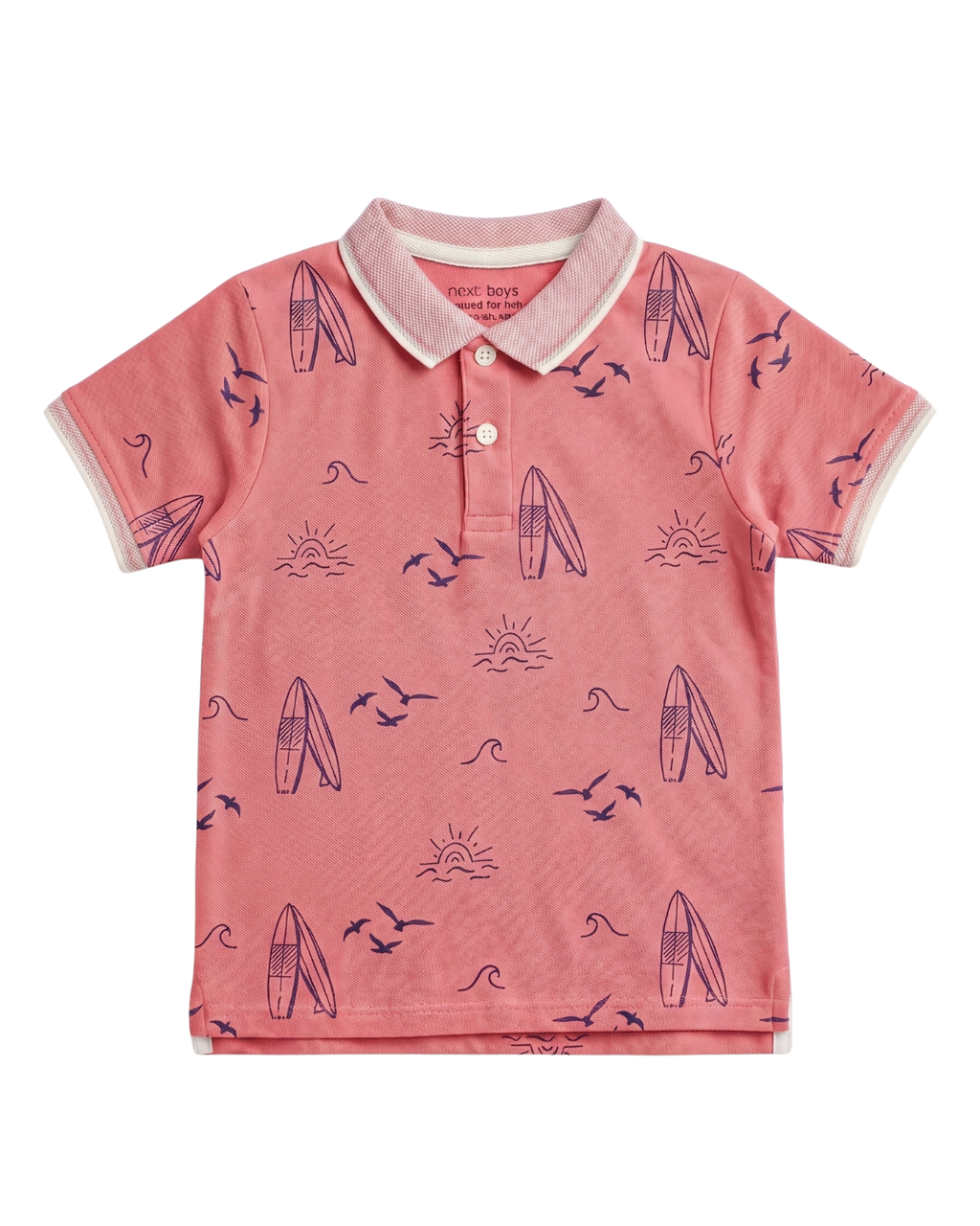 Boys Boat Printed Polo Shirt
