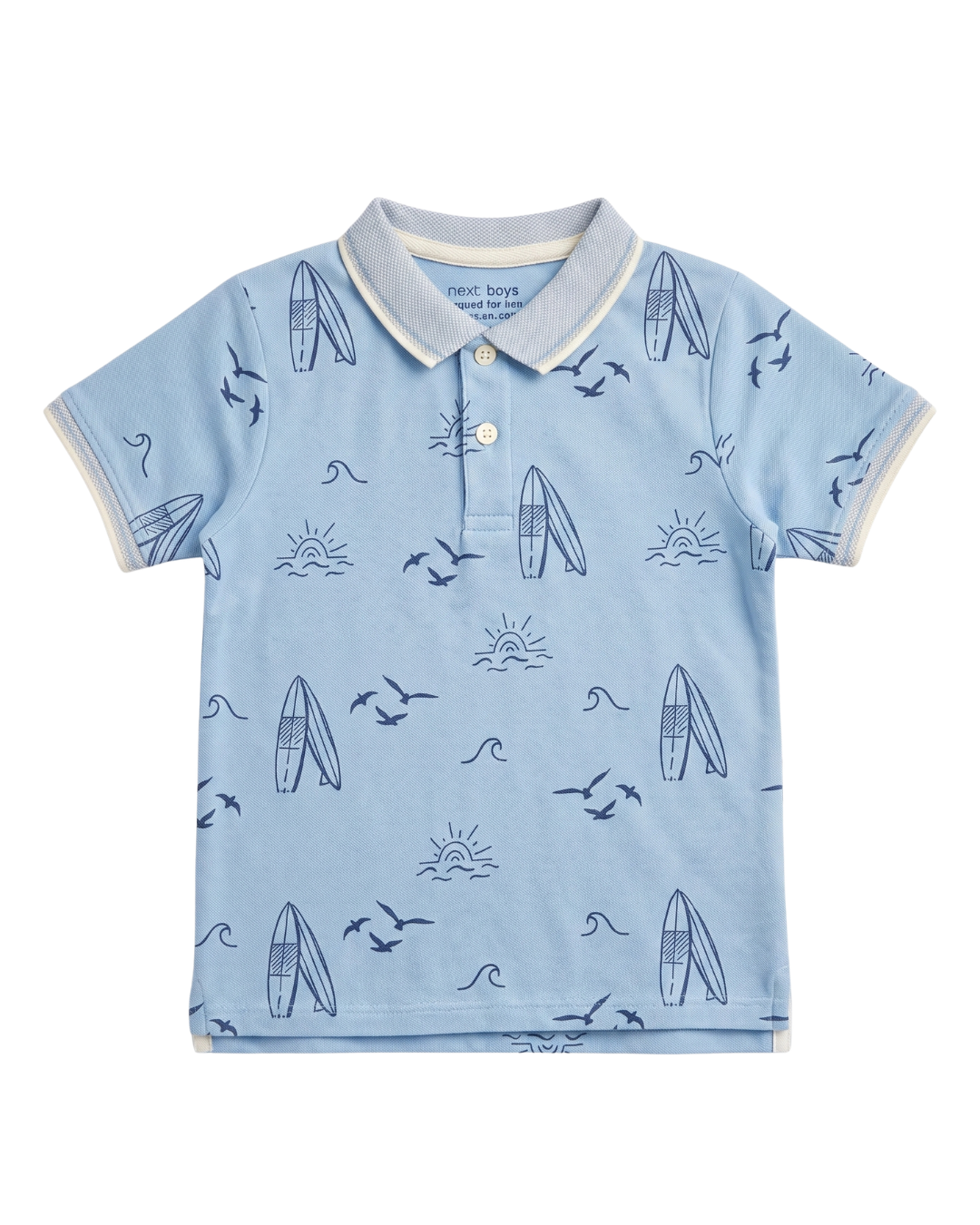 Boys Boat Printed Polo Shirt
