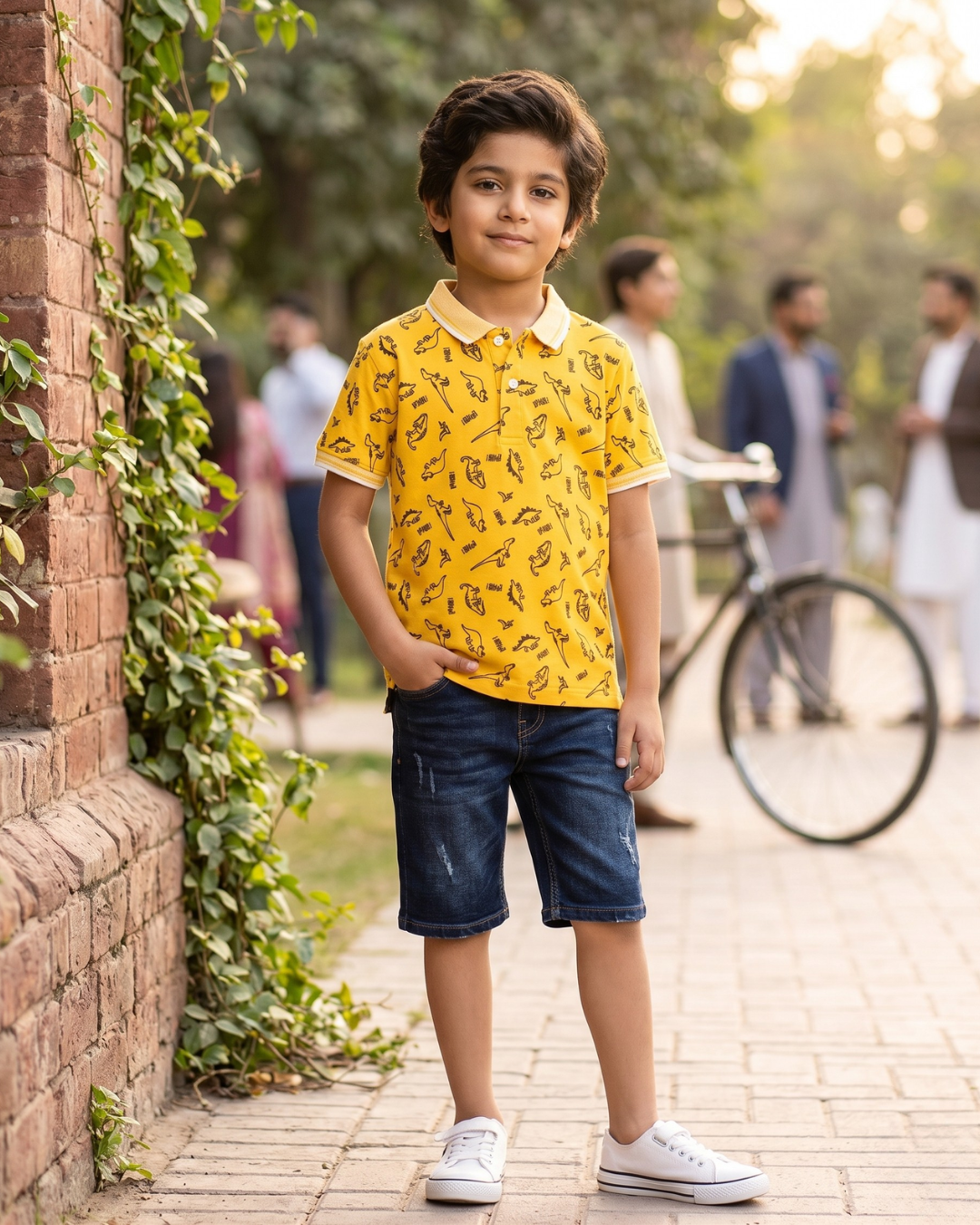 Boys Animals Printed Polo Shirt