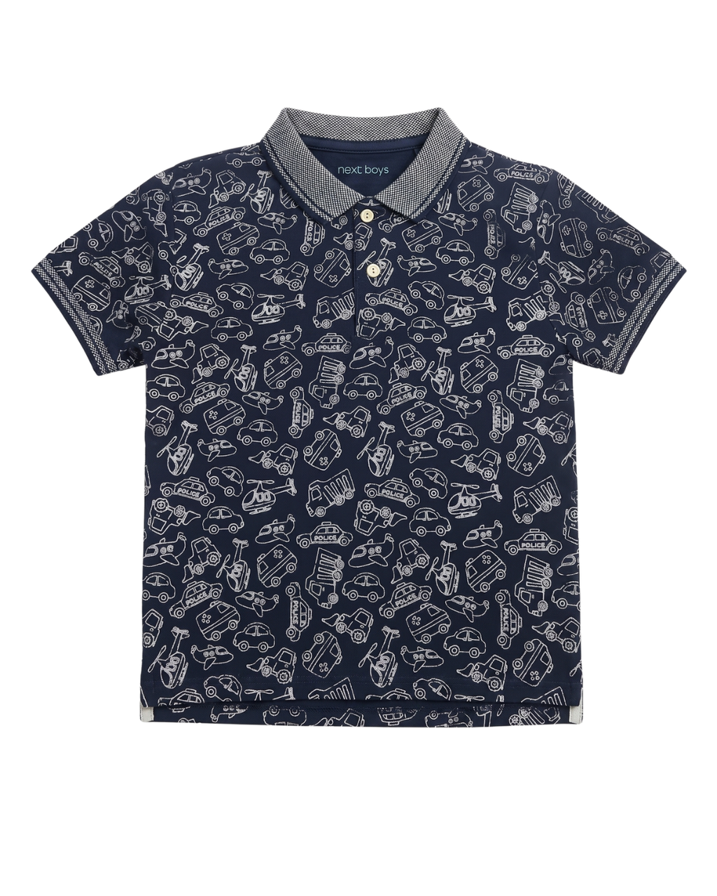 Boys Cars Printed Polo Shirt