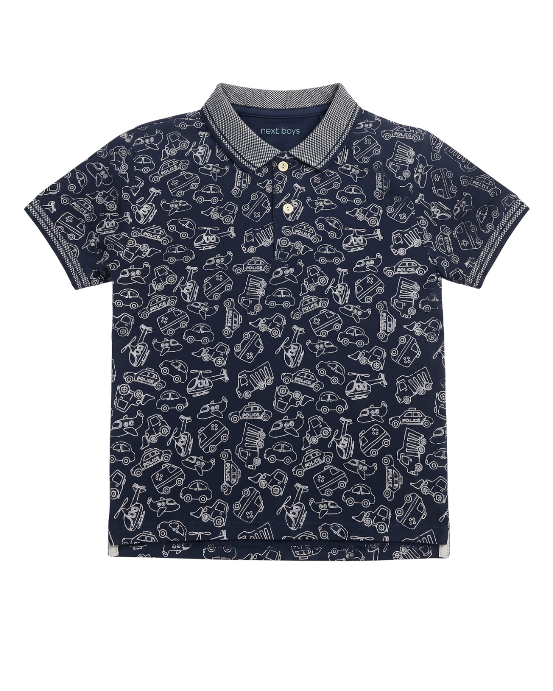 Boys Cars Printed Polo Shirt