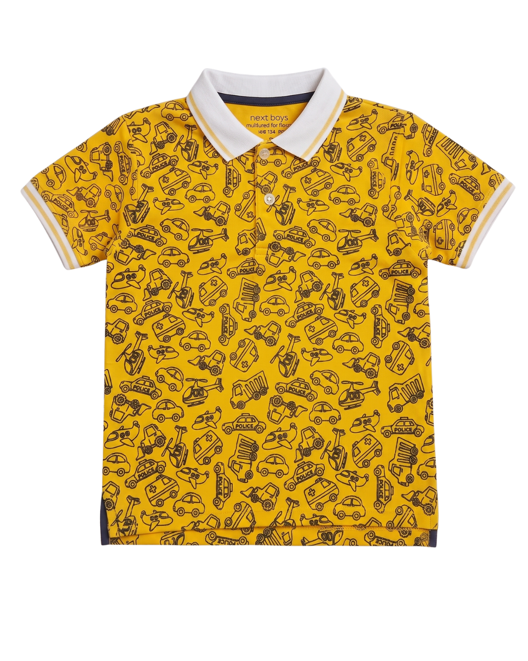 Boys Cars Printed Polo Shirt