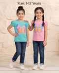Pack of 2 Girls Butterfly T-Shirt