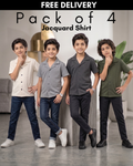 Pack of 4 Boys Jacquard Shirts