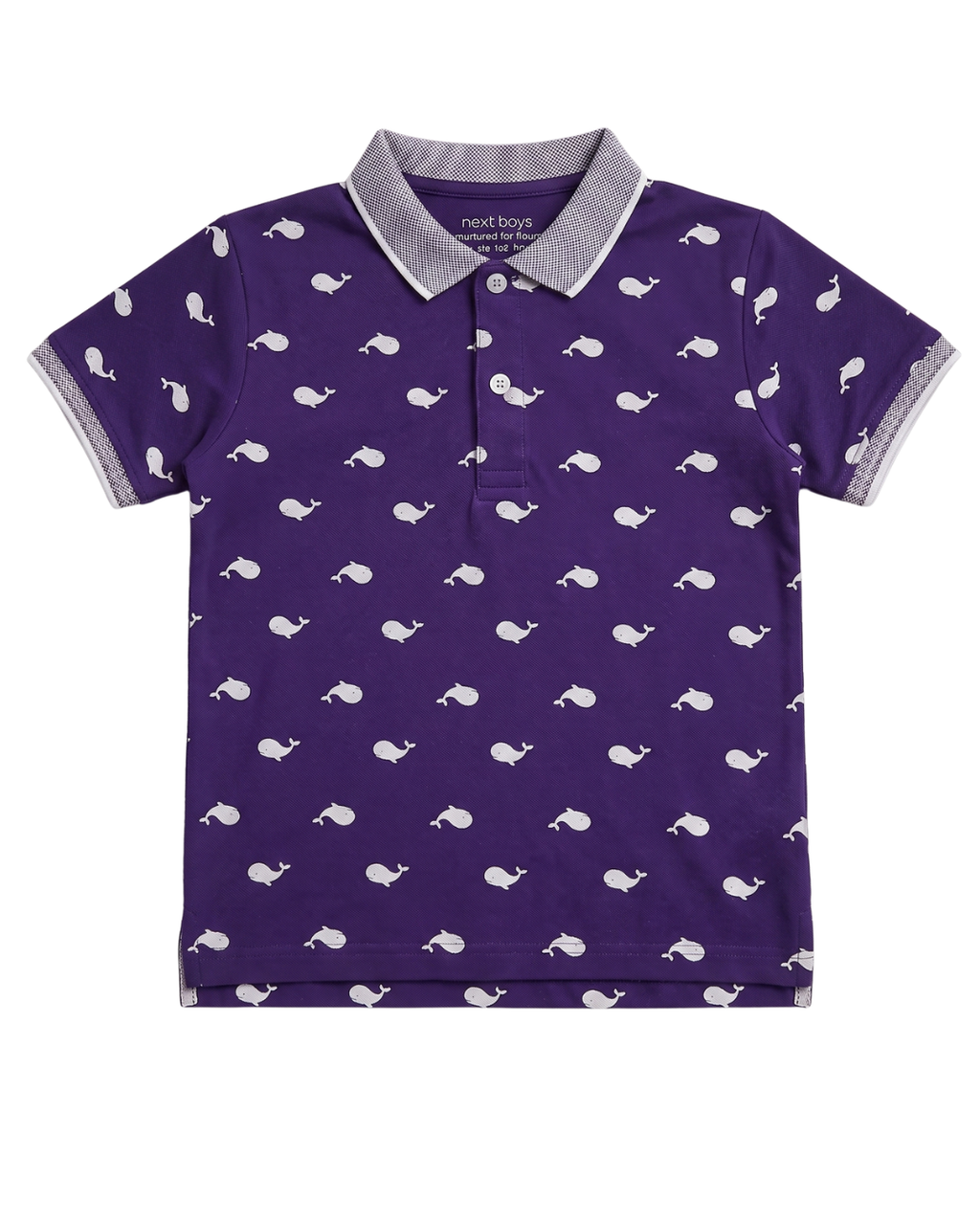 Boys Whale Printed Polo Shirt