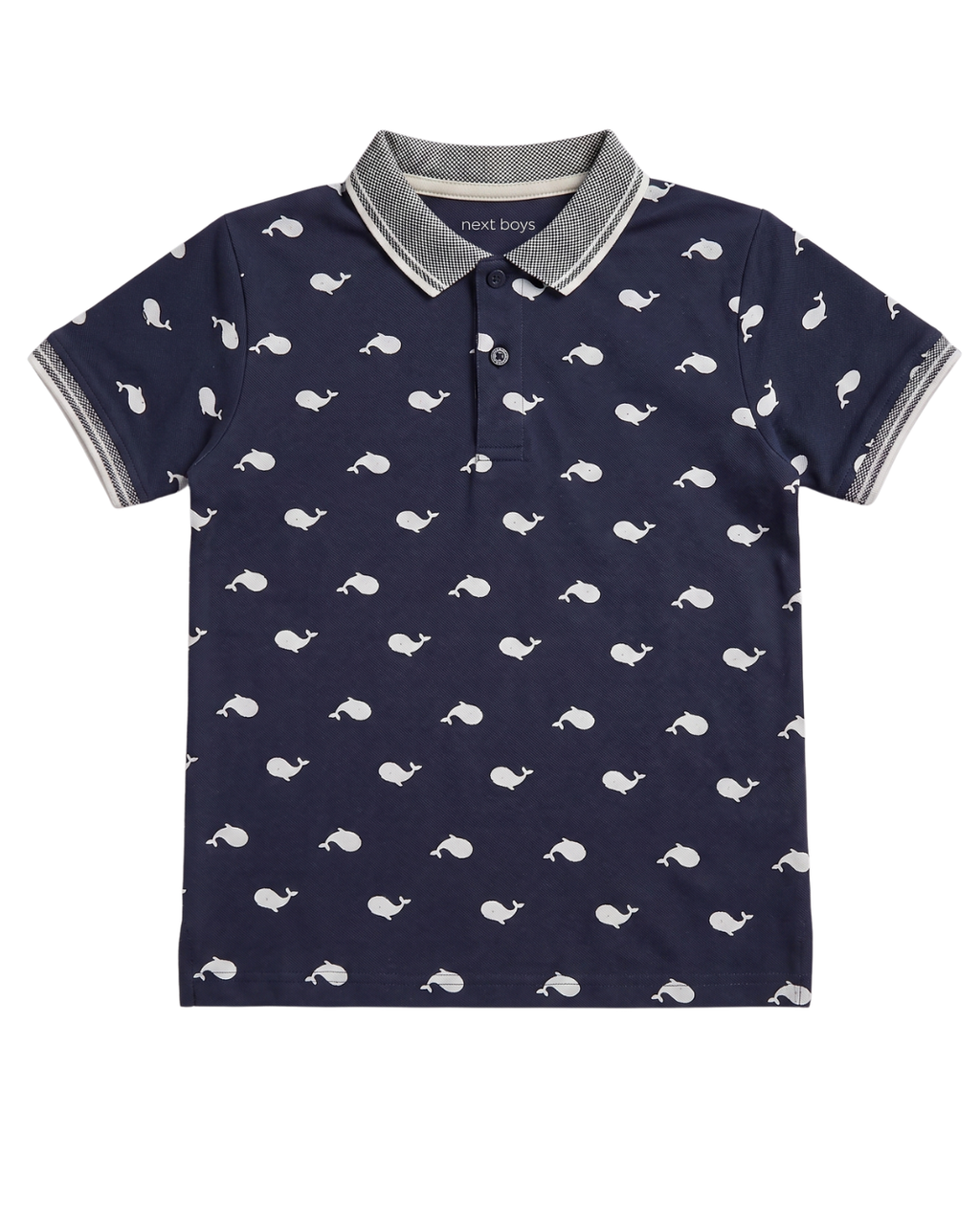 Boys Whale Printed Polo Shirt