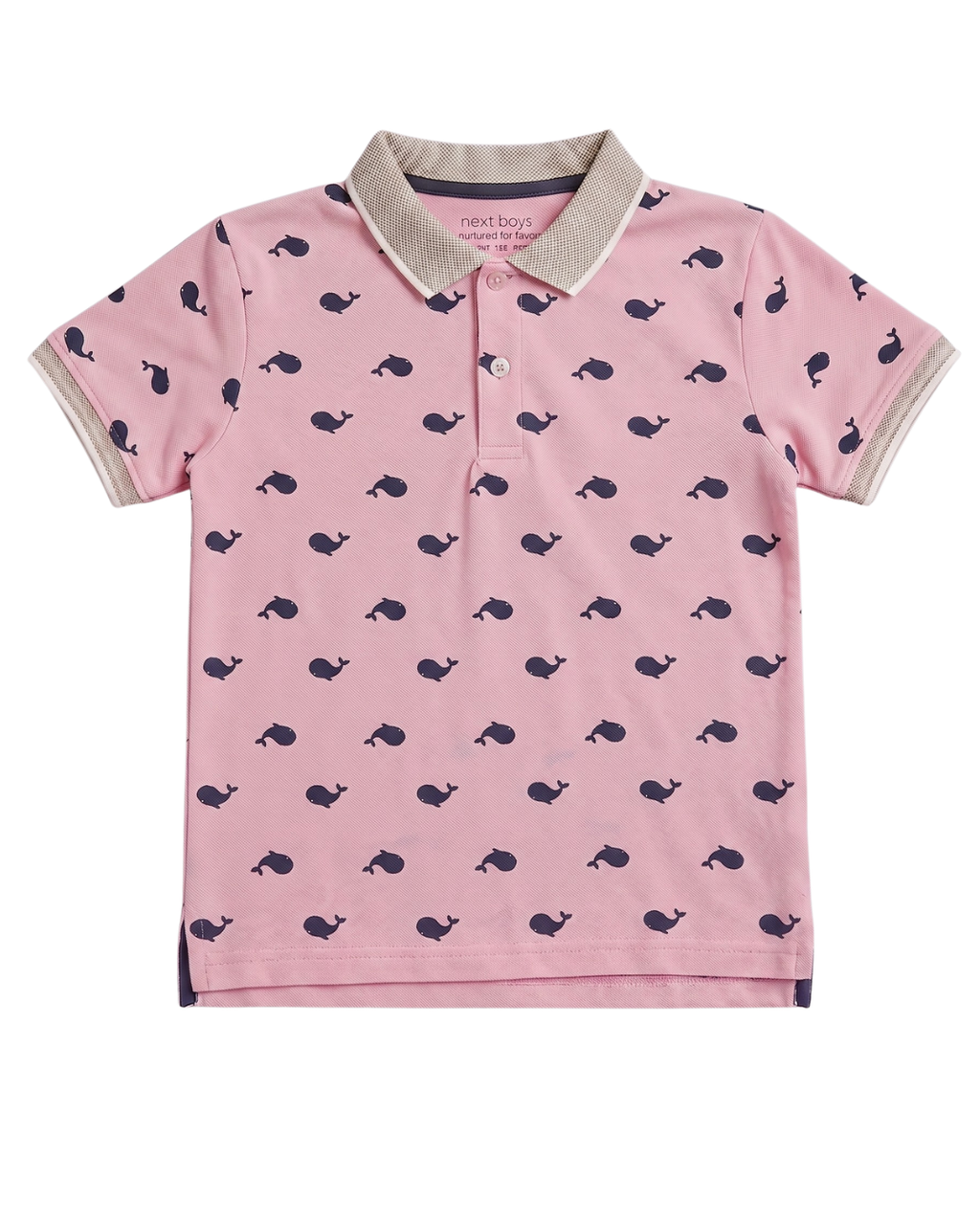 Boys Whale Printed Polo Shirt